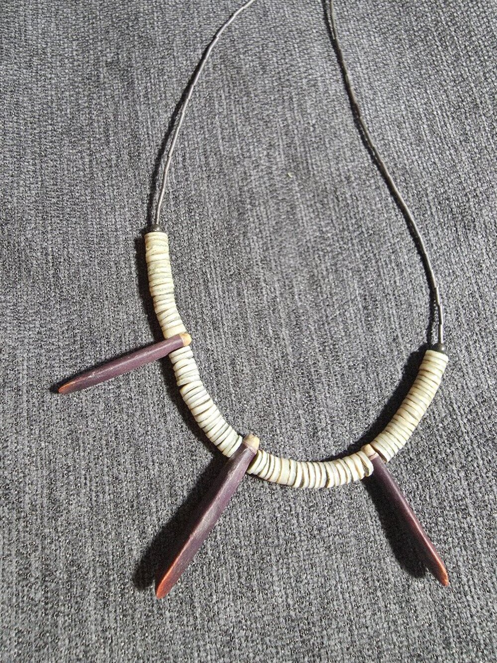 Sterling silver sea urchin spine shell necklace | Vintage | Liquid silver